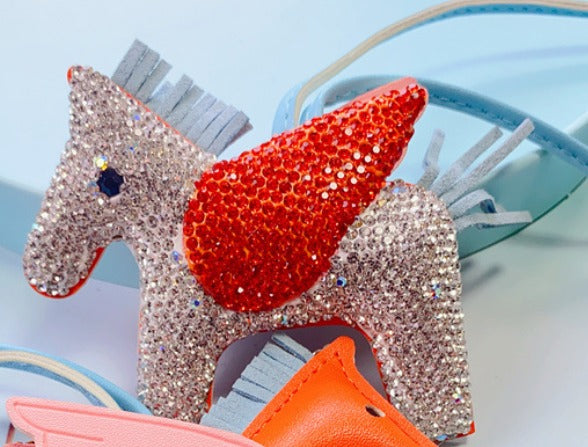 Crystal Pegasus Keychain Bag