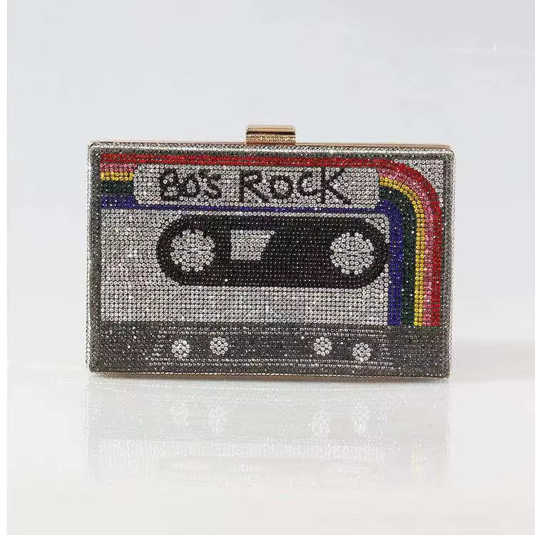 80s Rock Bling Clutch Bag