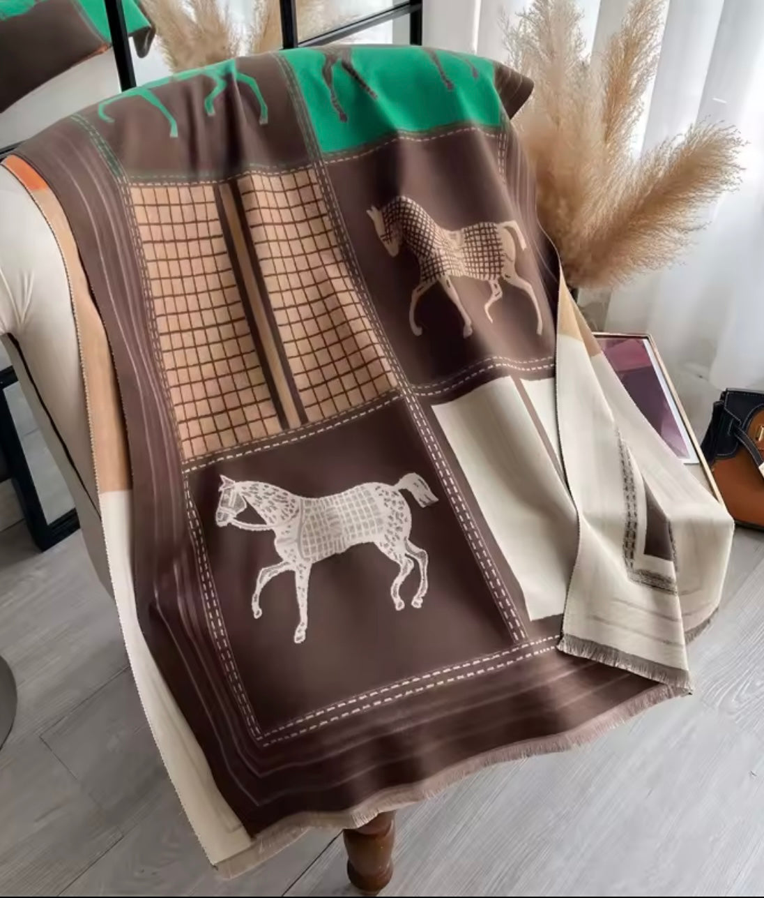 Horse Print Wrap Shawl