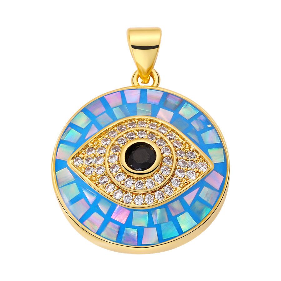 Mosaic Evil Eye Charm Pendant