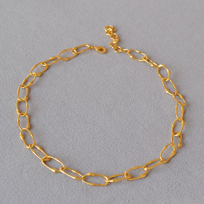 Gold Open Link Necklace