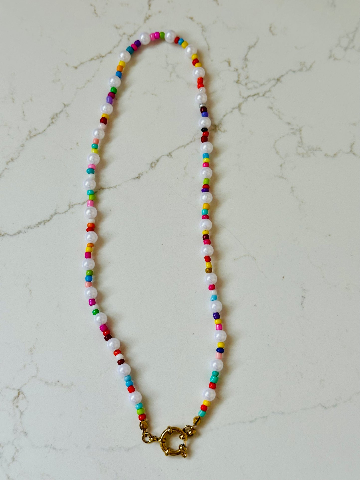 Candy Pearl Charm Necklace