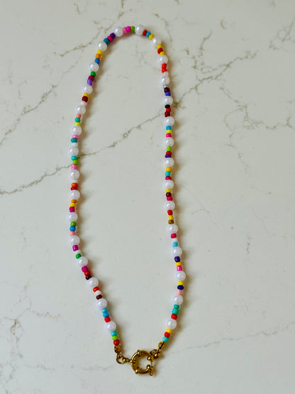 Candy Pearl Charm Necklace