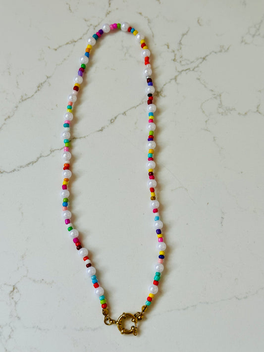 Candy Pearl Charm Necklace