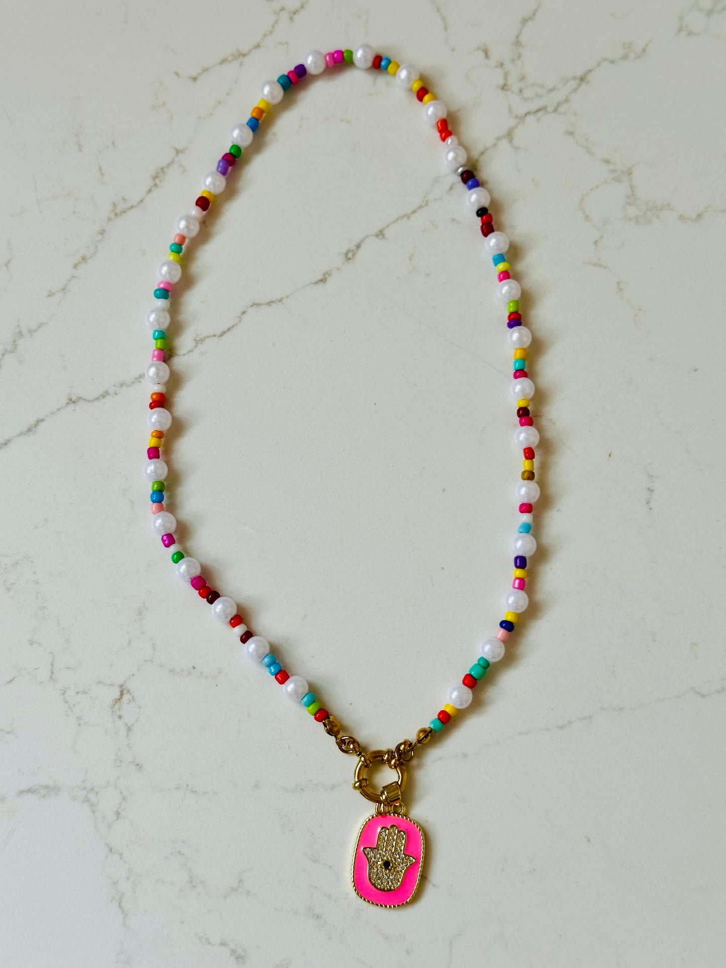 Candy Pearl Charm Necklace