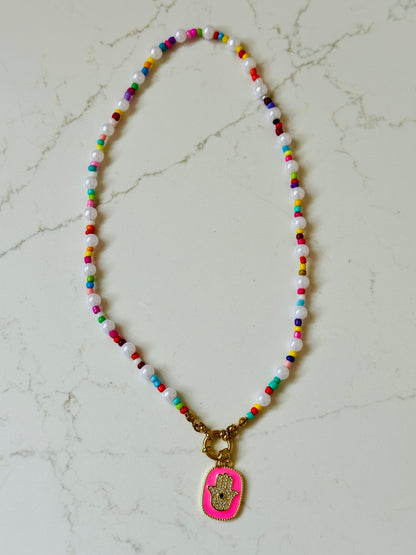 Candy Pearl Charm Necklace