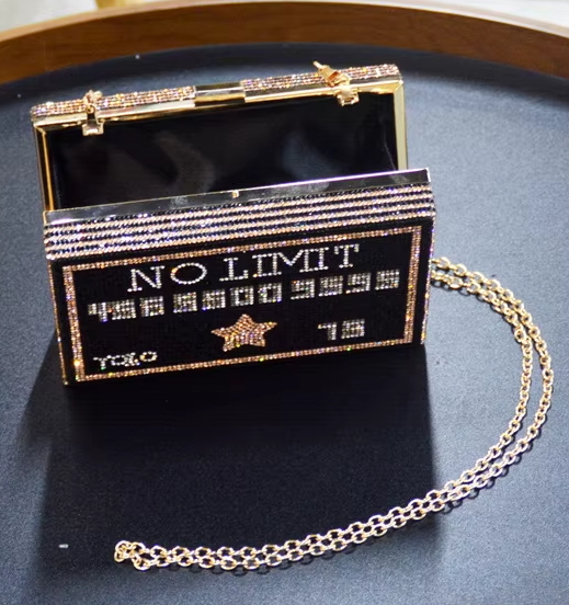 Black Bling Evening Clutch Bag