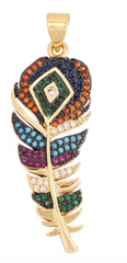 Peacock Feather Charm