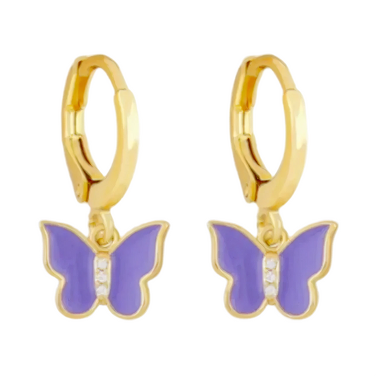 Butterfly Hoop Earrings